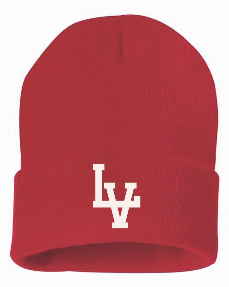 LV Signature Beanie - Red / White