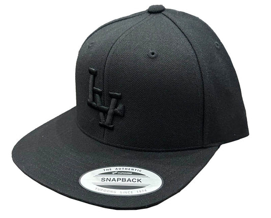 LV Signature Snapback - Black on Black